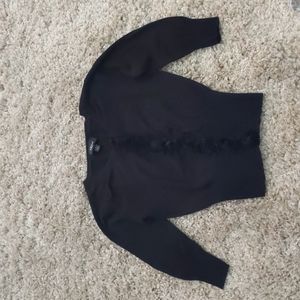 Black cardigan sweater